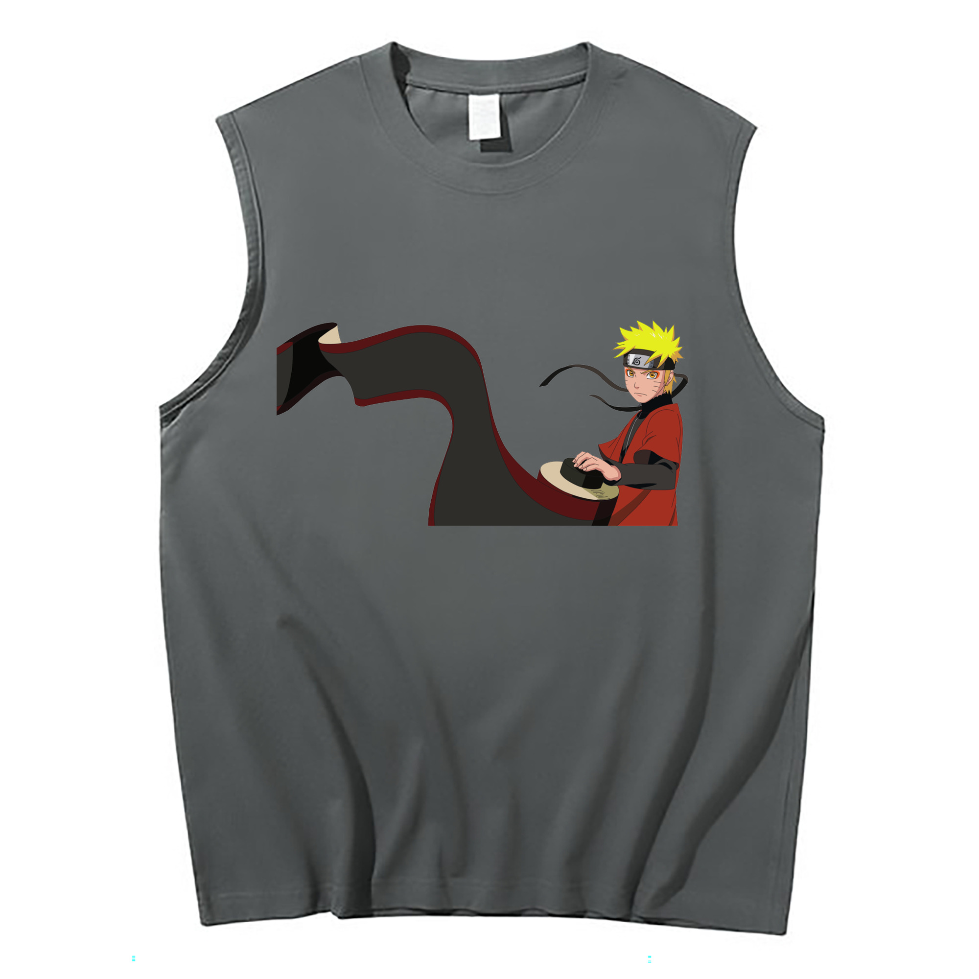 （画像用） NARUTO -ナルト- うずまき ナルト Uzumaki Naruto コットン100％タンクトップ（フロントプリント）
